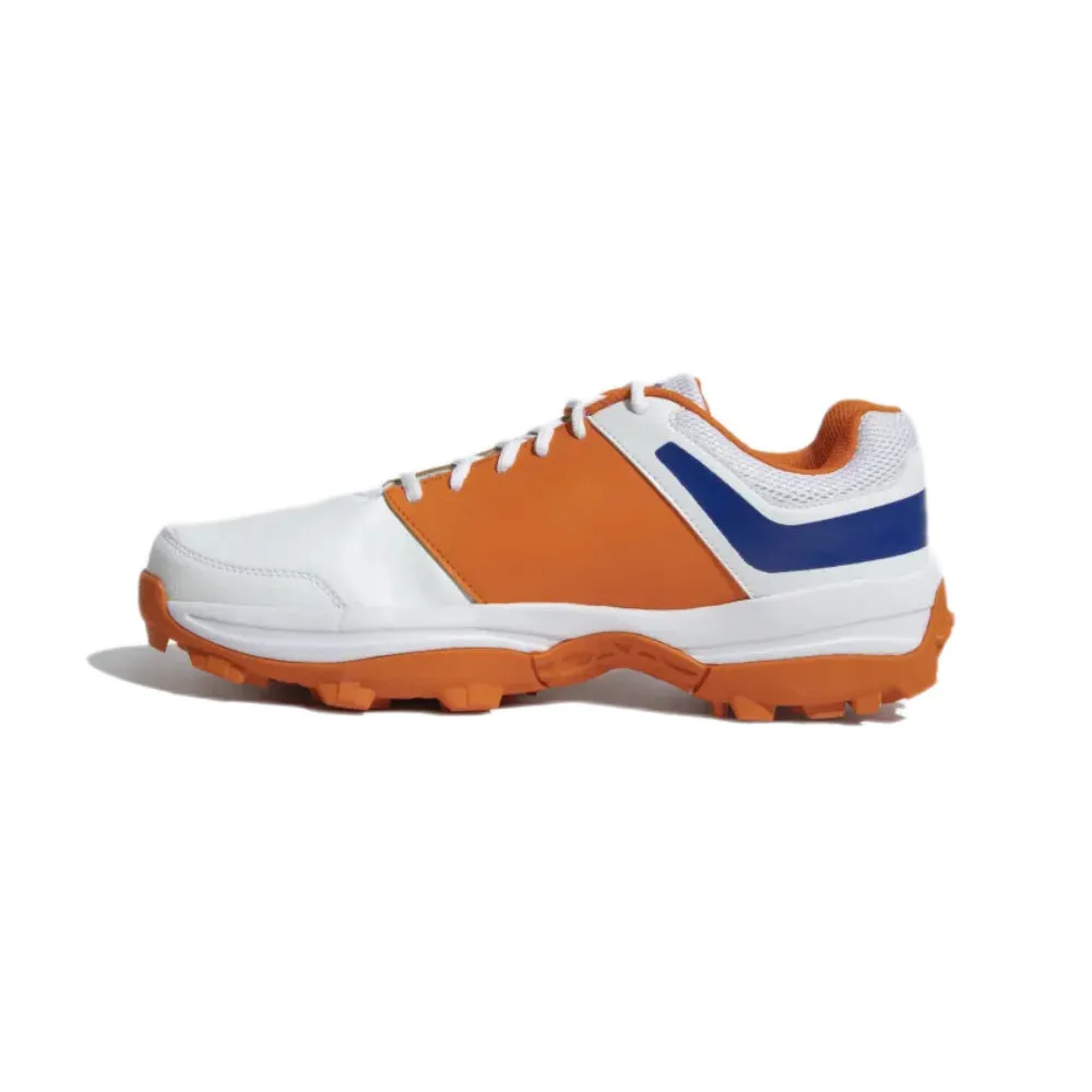 Adidas Men's Crinu 23 Cricket Shoe (Cloud White/Lucid Blue/Semi Impact Orange)