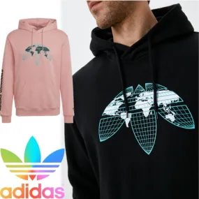 adidas  |Unisex Long Sleeves Logo Hoodies