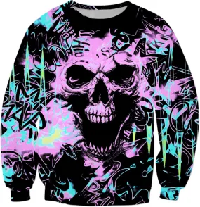 Alternative Skull Graffiti Sweatshirt