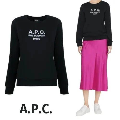 A.P.C.  |Crew Neck Cotton Logo Hoodies & Sweatshirts