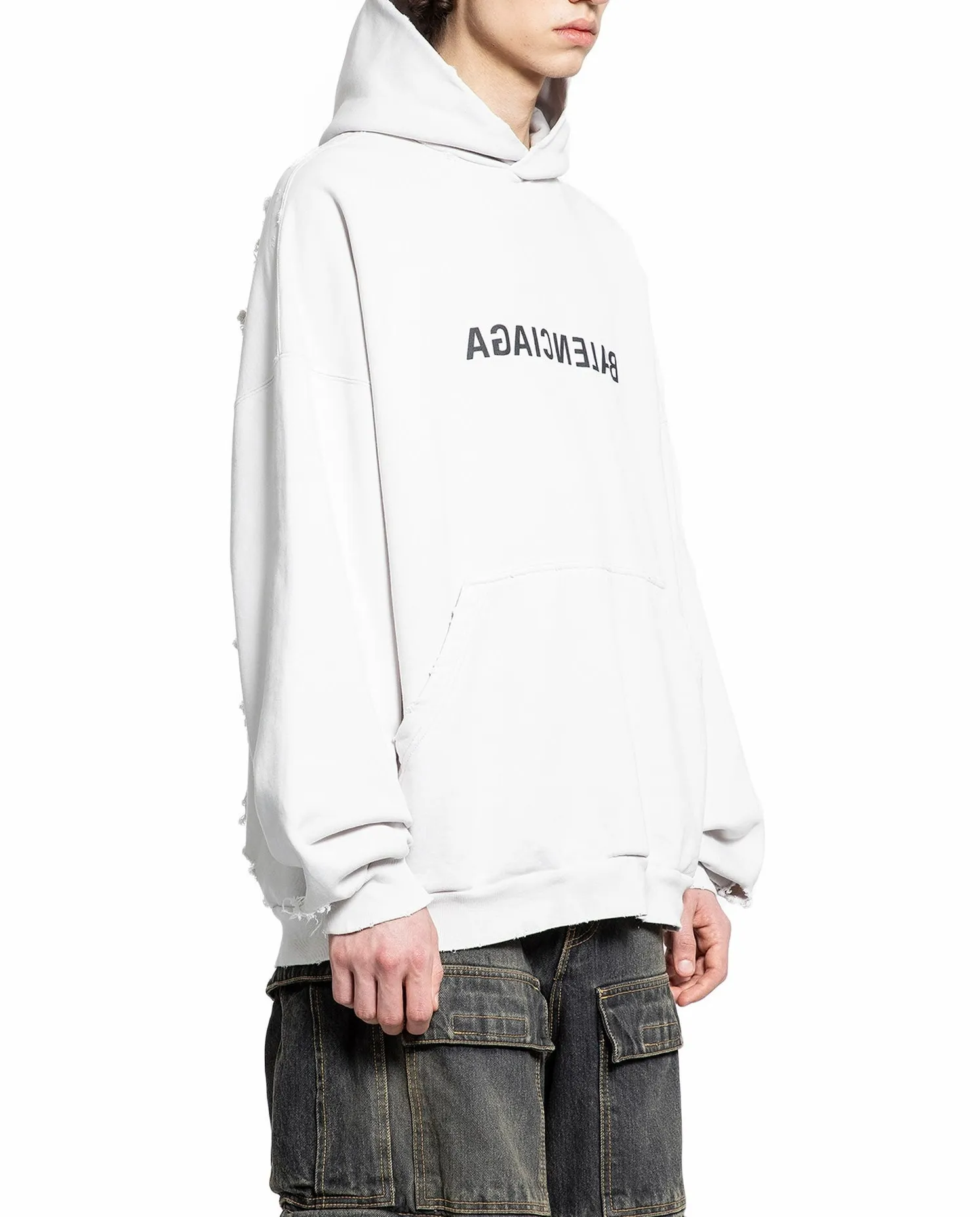 BALENCIAGA  |Long Sleeves Cotton Logo Hoodies & Sweatshirts