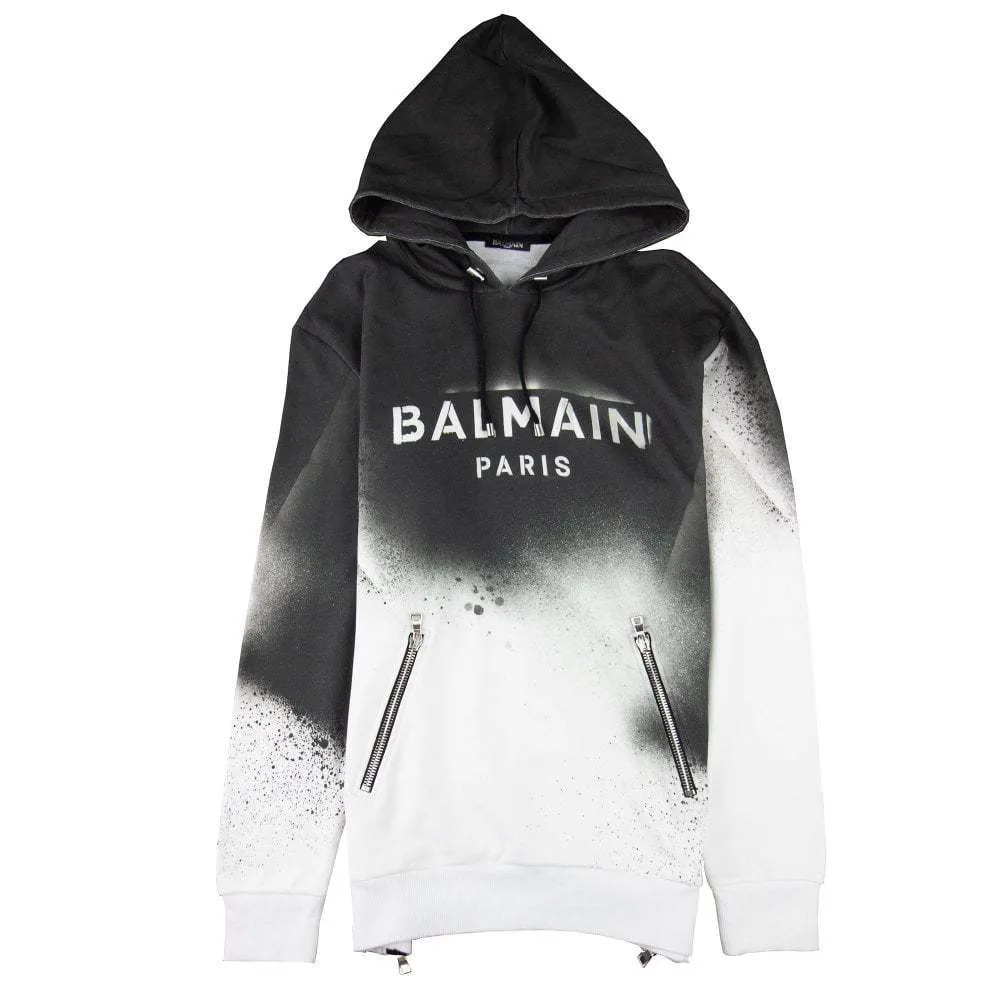 BALMAIN  |Long Sleeves Cotton Logo Luxury Hoodies