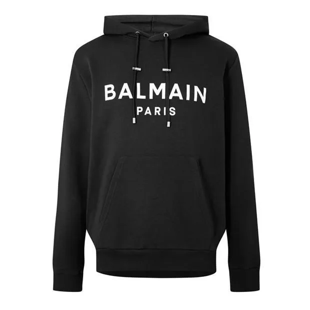 BALMAIN  |Unisex Plain Cotton Logo Luxury Hoodies