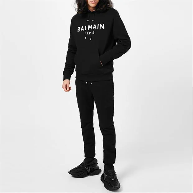 BALMAIN  |Unisex Plain Cotton Logo Luxury Hoodies