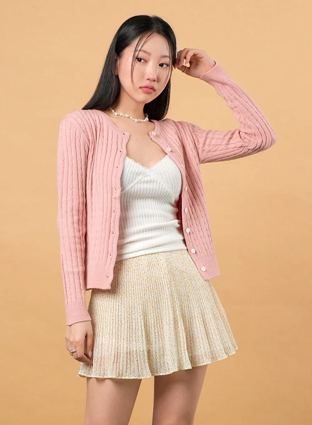 Cable Knit Cardigan IJ430