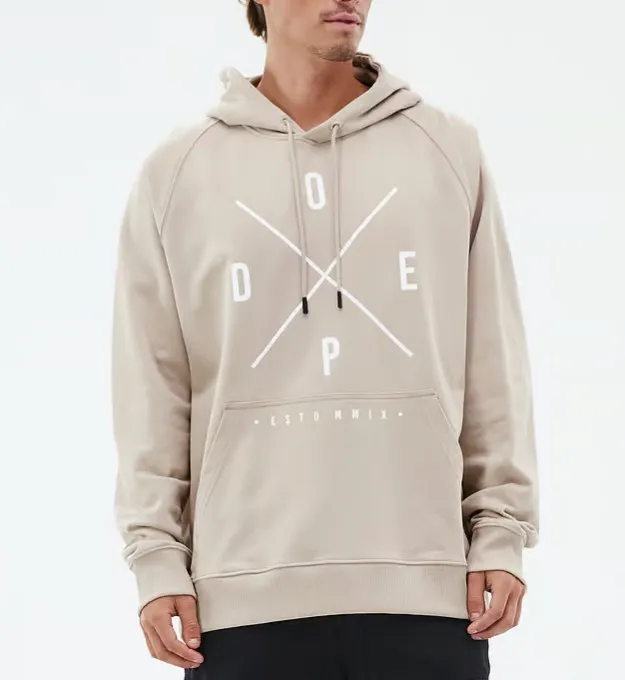 DOPE  |Long Sleeves Plain Cotton Logo Hoodies