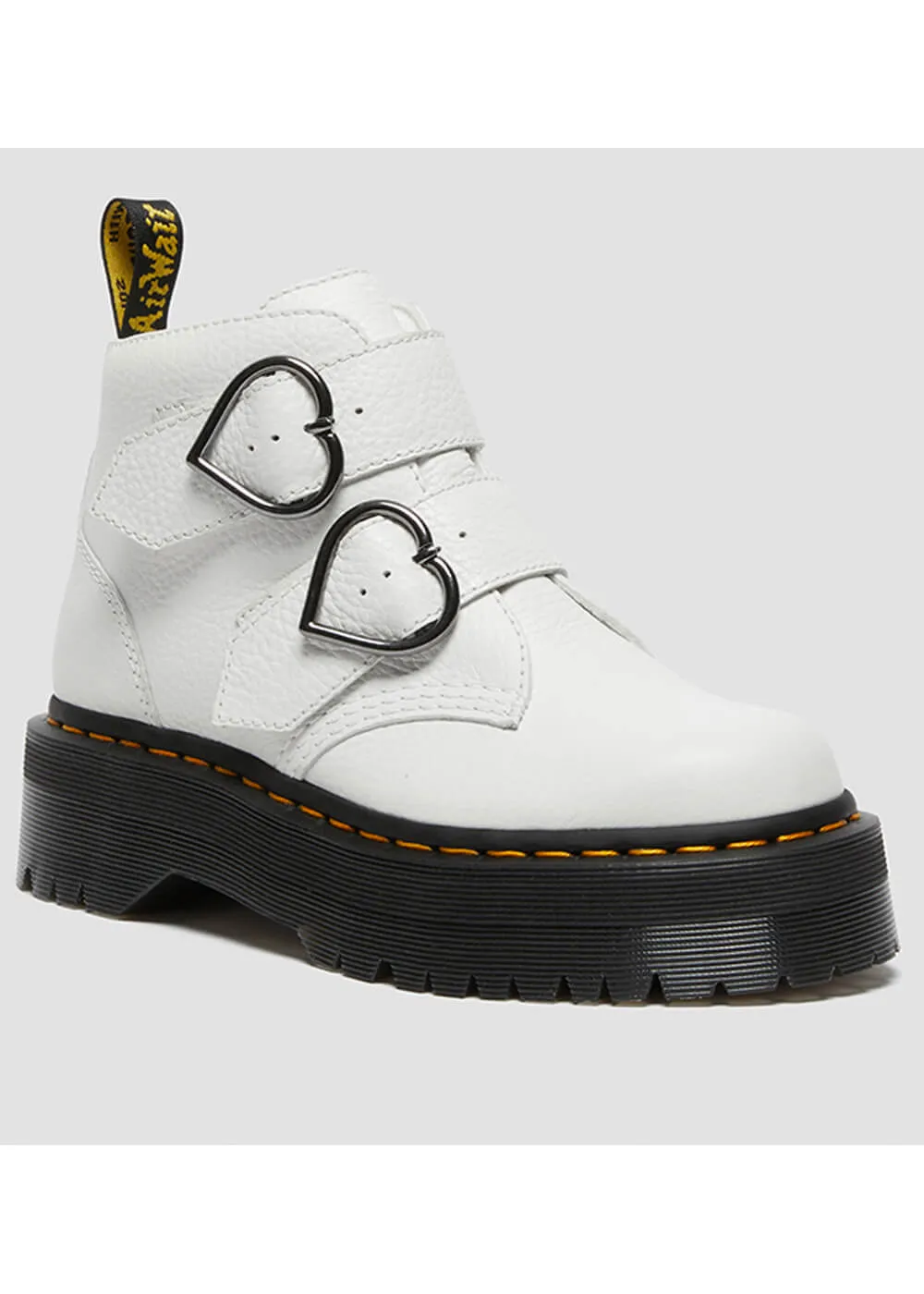 Dr. Martens Devon Heart Aunt Sally Soft Leather Boots White