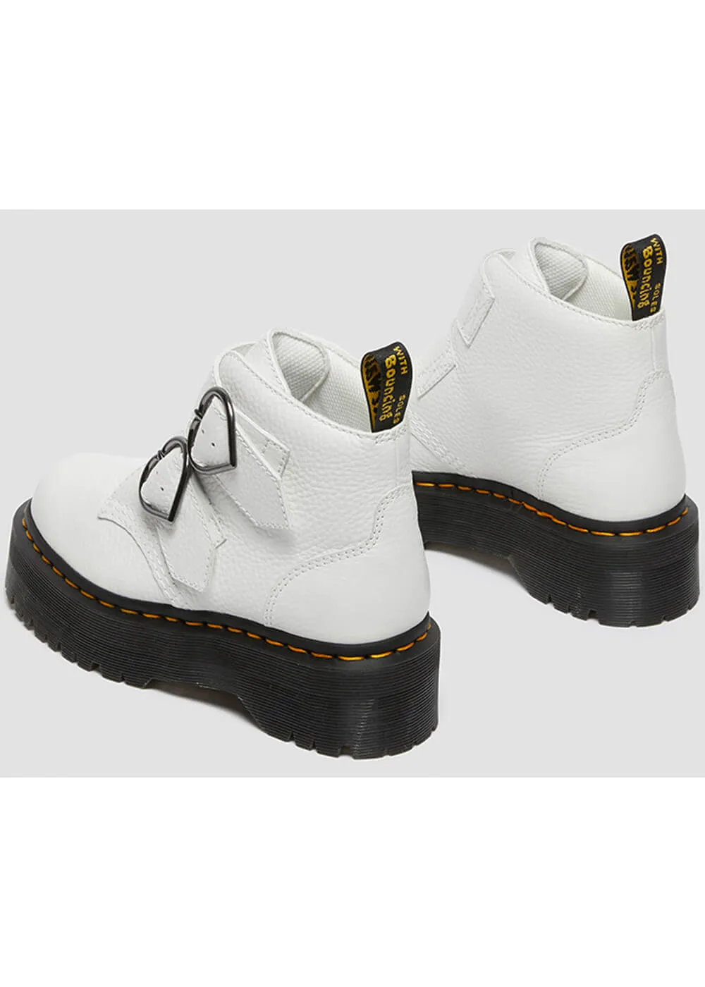 Dr. Martens Devon Heart Aunt Sally Soft Leather Boots White