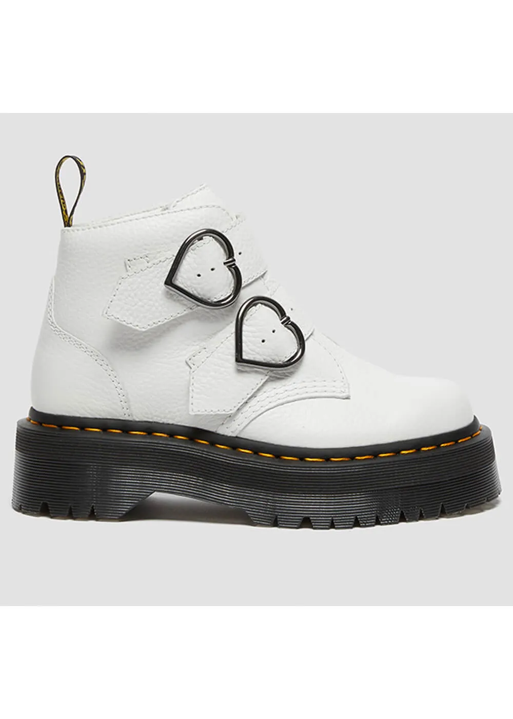 Dr. Martens Devon Heart Aunt Sally Soft Leather Boots White