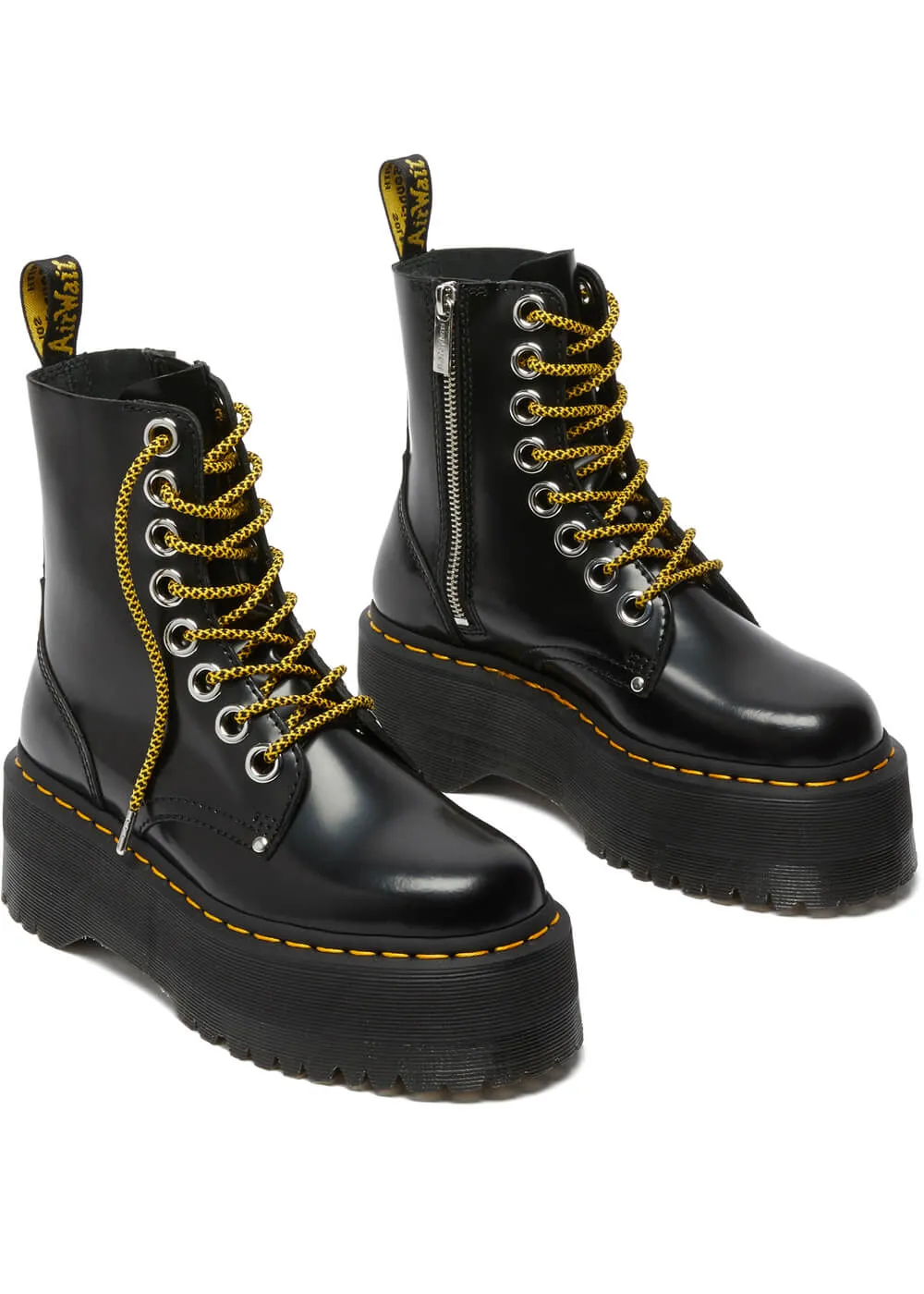 Dr. Martens Jadon Max Buttero Leather Platform Boots Black