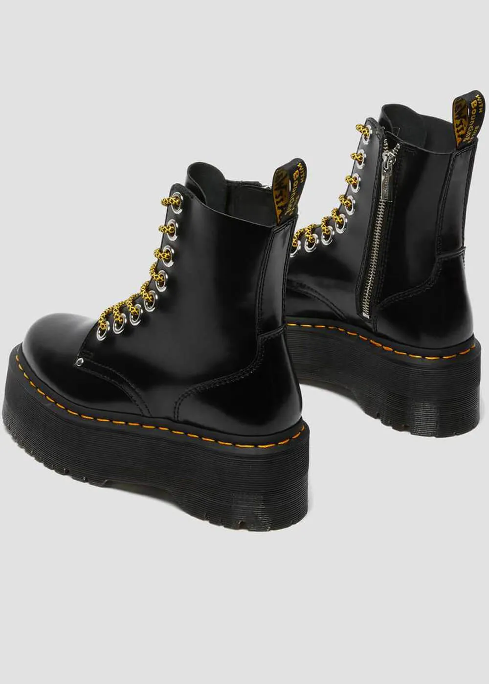 Dr. Martens Jadon Max Buttero Leather Platform Boots Black