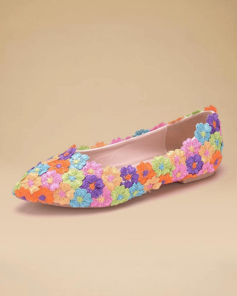 Elegant Lace Flower Flats