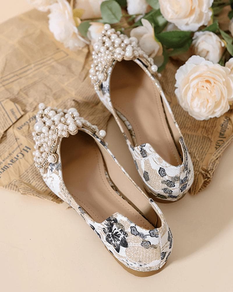 Elegant Pearl Flat Shoes