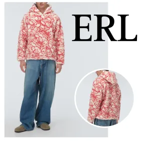 ERL  |Wool Blended Fabrics Long Sleeves Hoodies