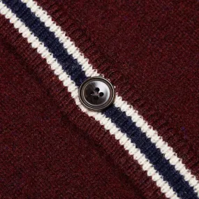 Fred Perry Shetland Wool CardiganMahogany