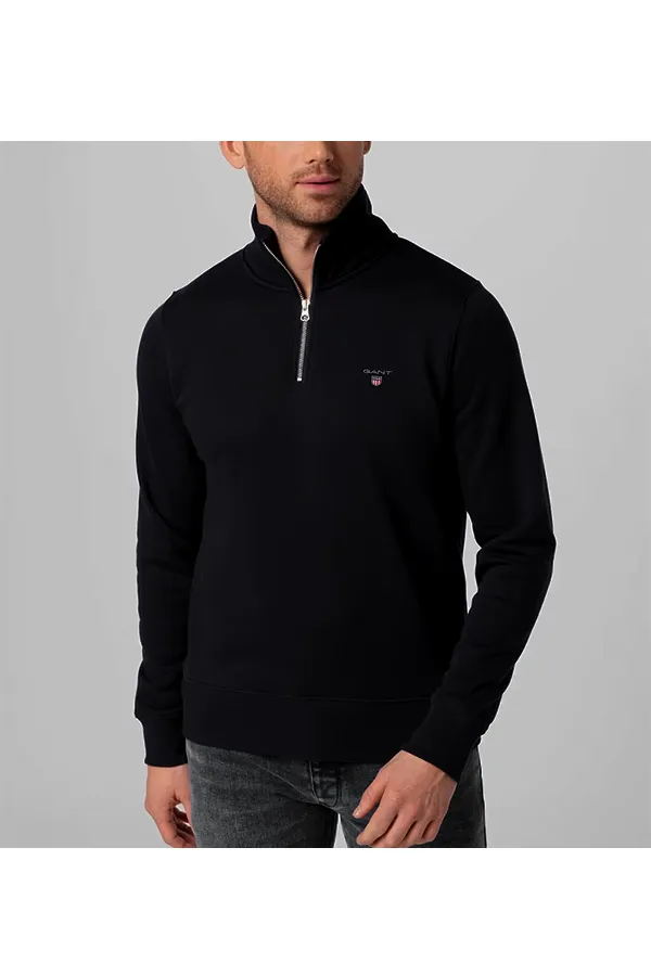 GANT 1/4 Zip Regular Black