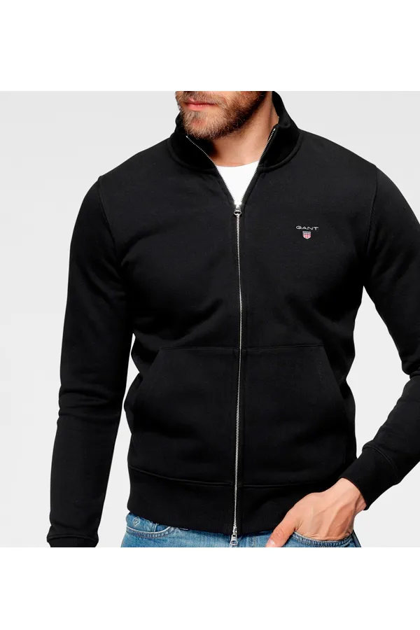 GANT Zip Cardigan Regular Black