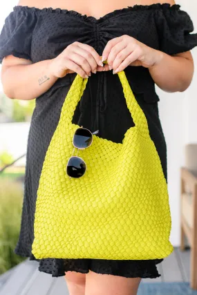 Genesis Woven Tote in Citron