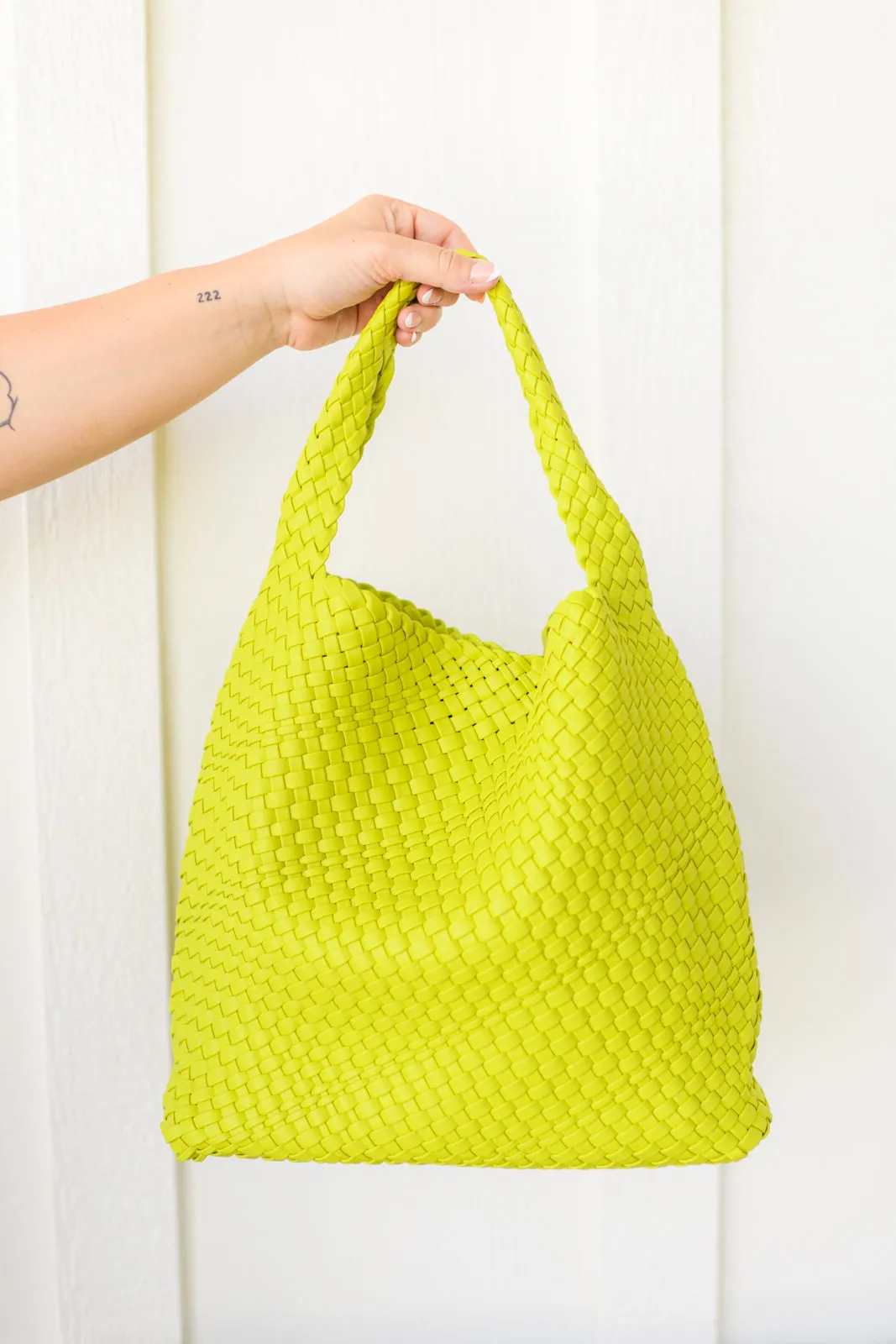 Genesis Woven Tote in Citron