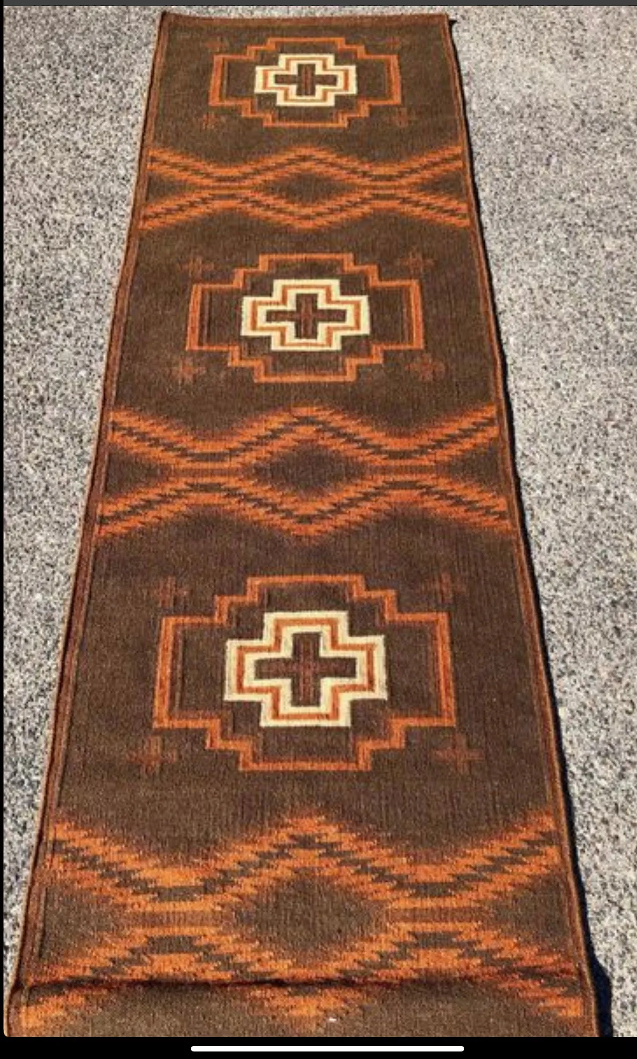 Handwoven wool rug.  Original design in 5 sizes. 29657