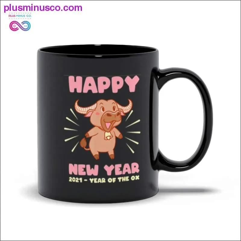 Happy New Year, 2021 -year of the OX Black Mugs