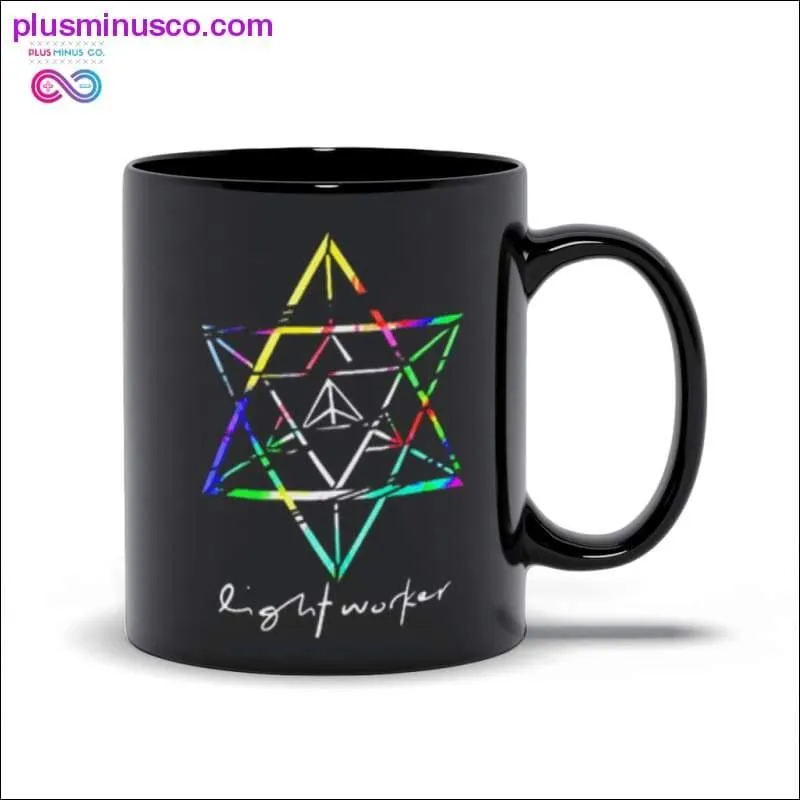 Lightworker Merkaba Sacred Geometry Abstract Black Mugs