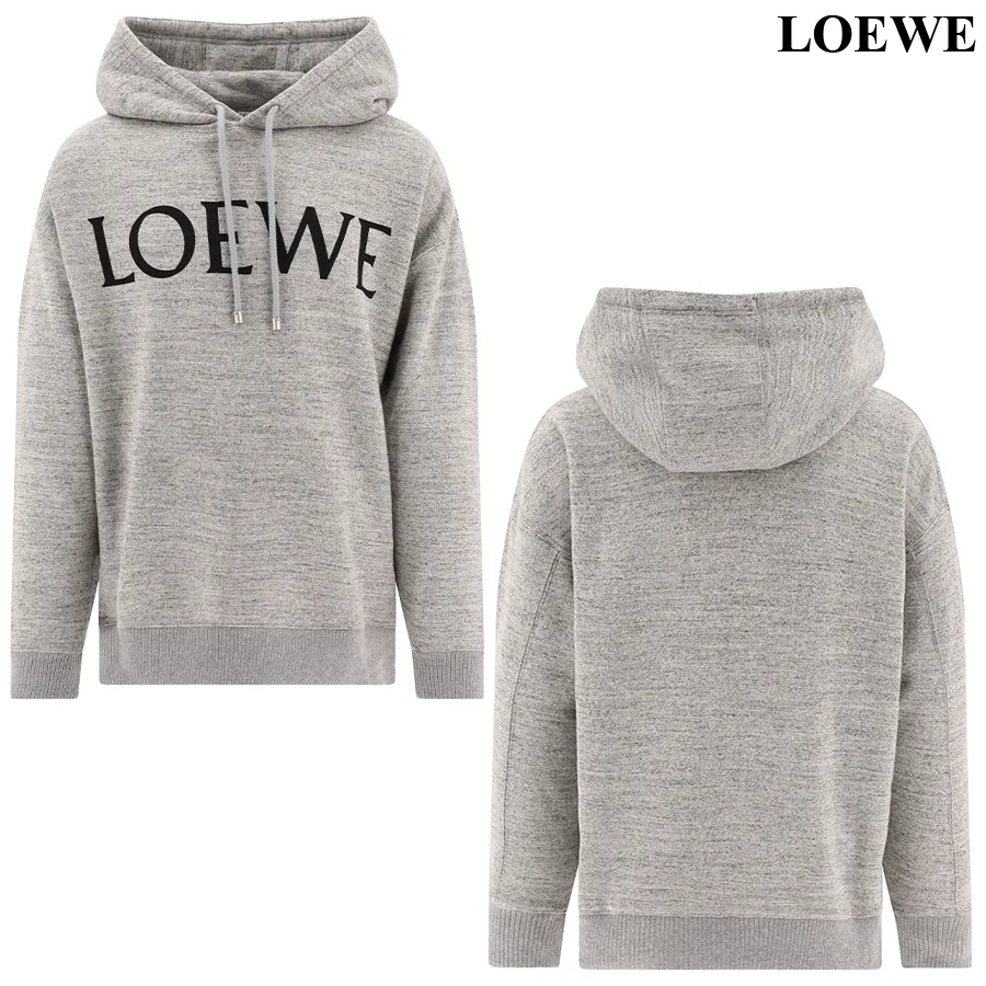 LOEWE  |Sweat Long Sleeves Cotton Logo Luxury Hoodies