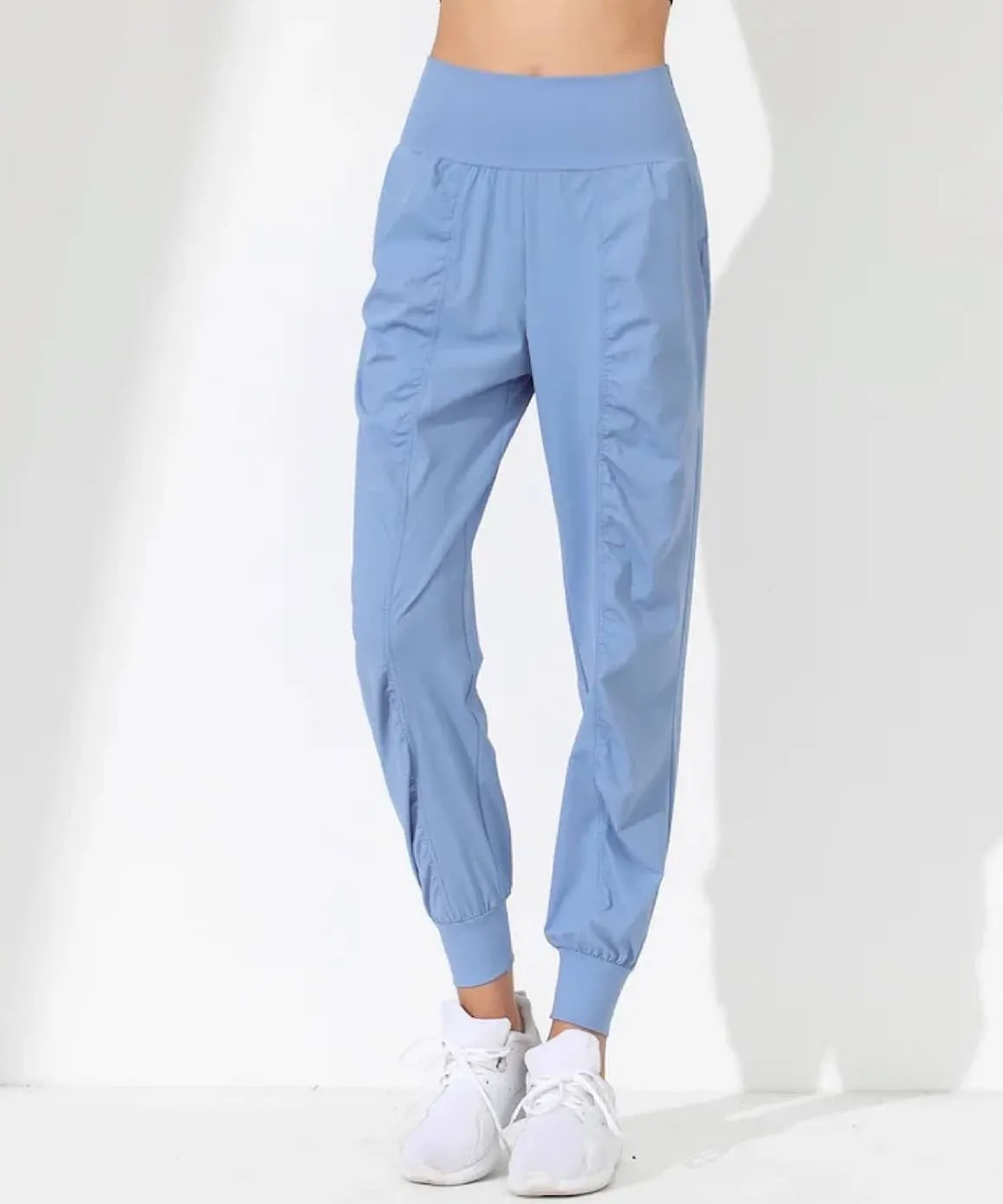 Loose Cropped Ruched Quick Dry Fitness Pants