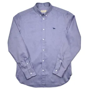 Maison Kitsuné - Classic Oxford Shirt with Embroidery Fox - Navy