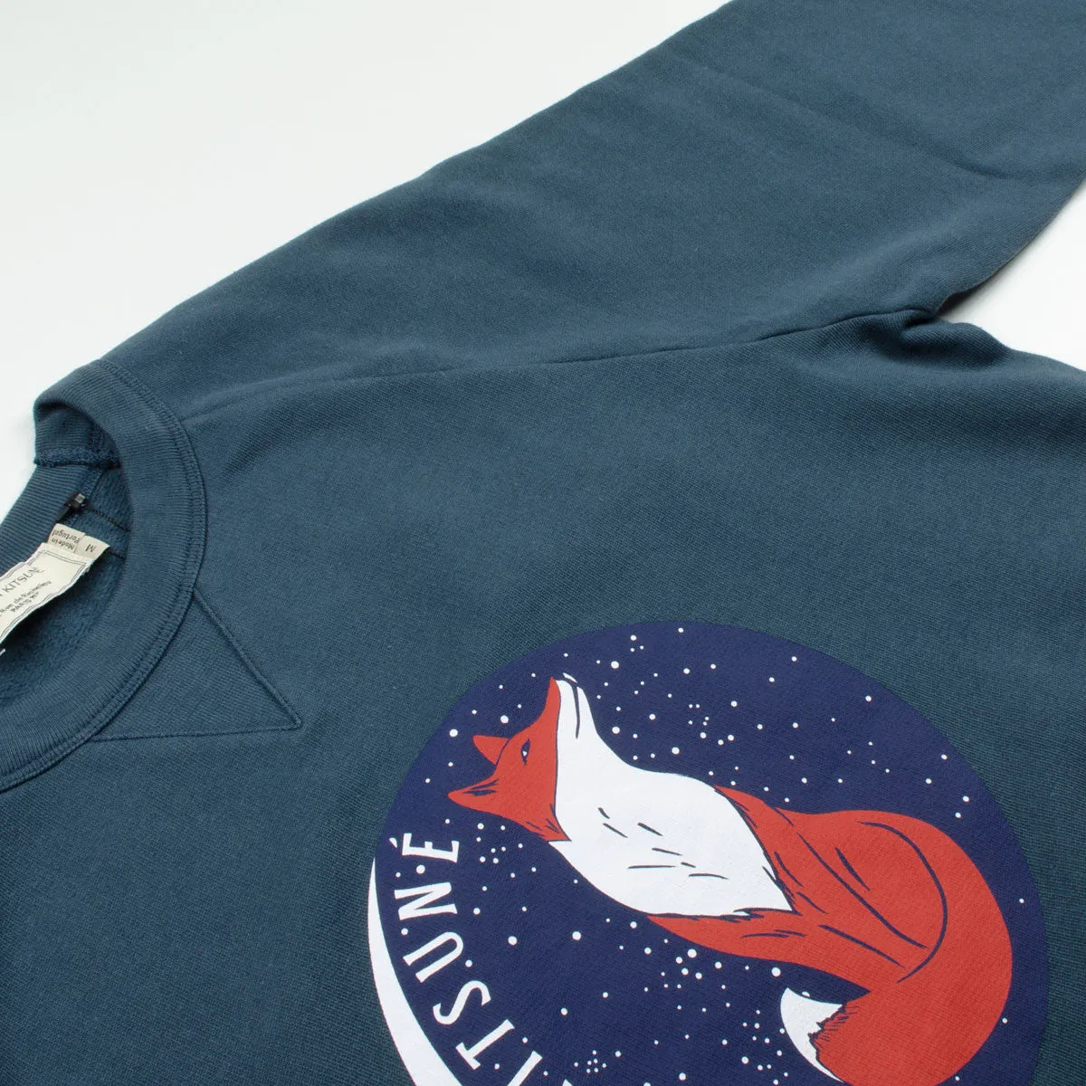 Maison Kitsuné - Dan Ha Kim Fox Moon Sweatshirt - Blue Storm