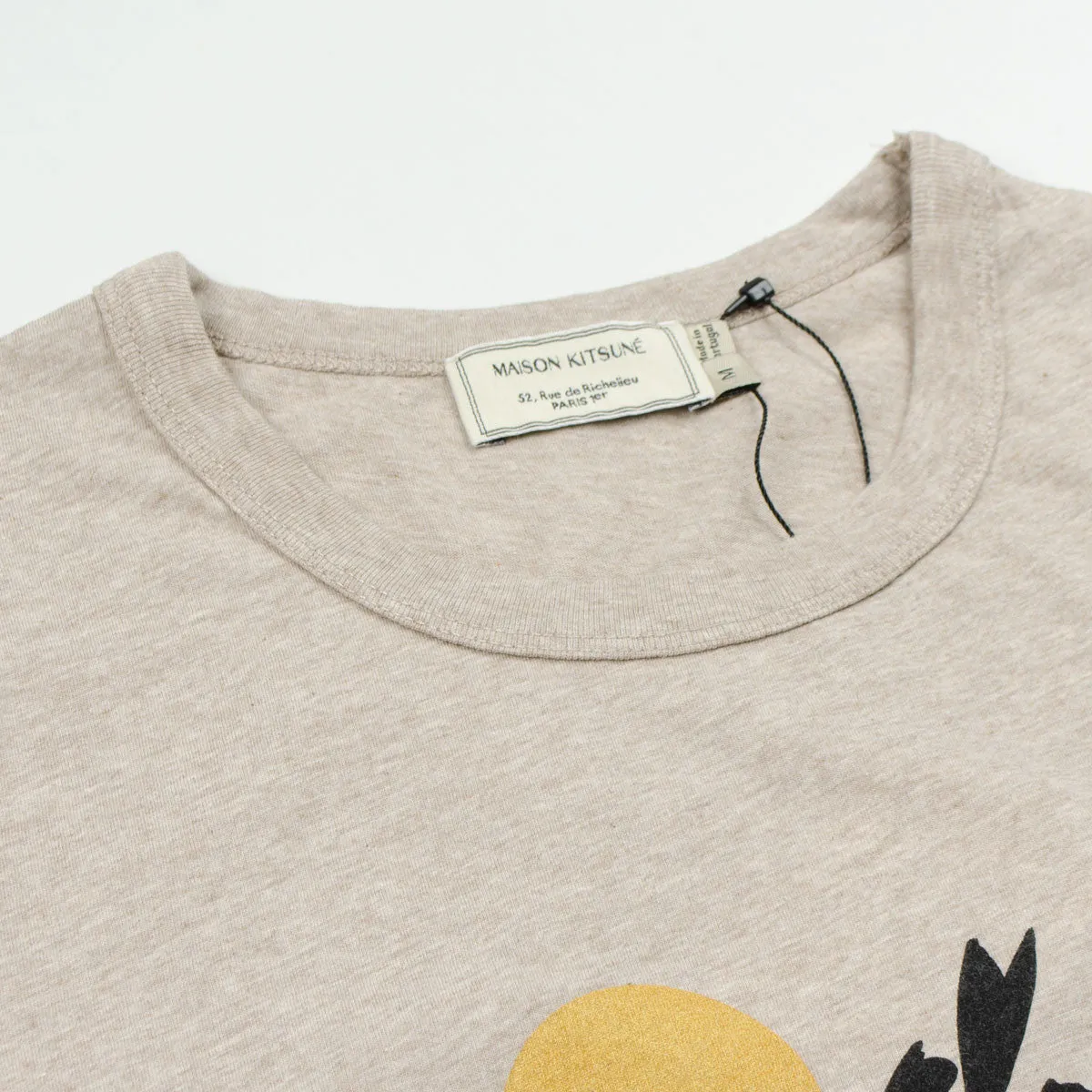 Maison Kitsuné - Dan Ha Kim Sleeping Fox T-shirt - Beige Melange