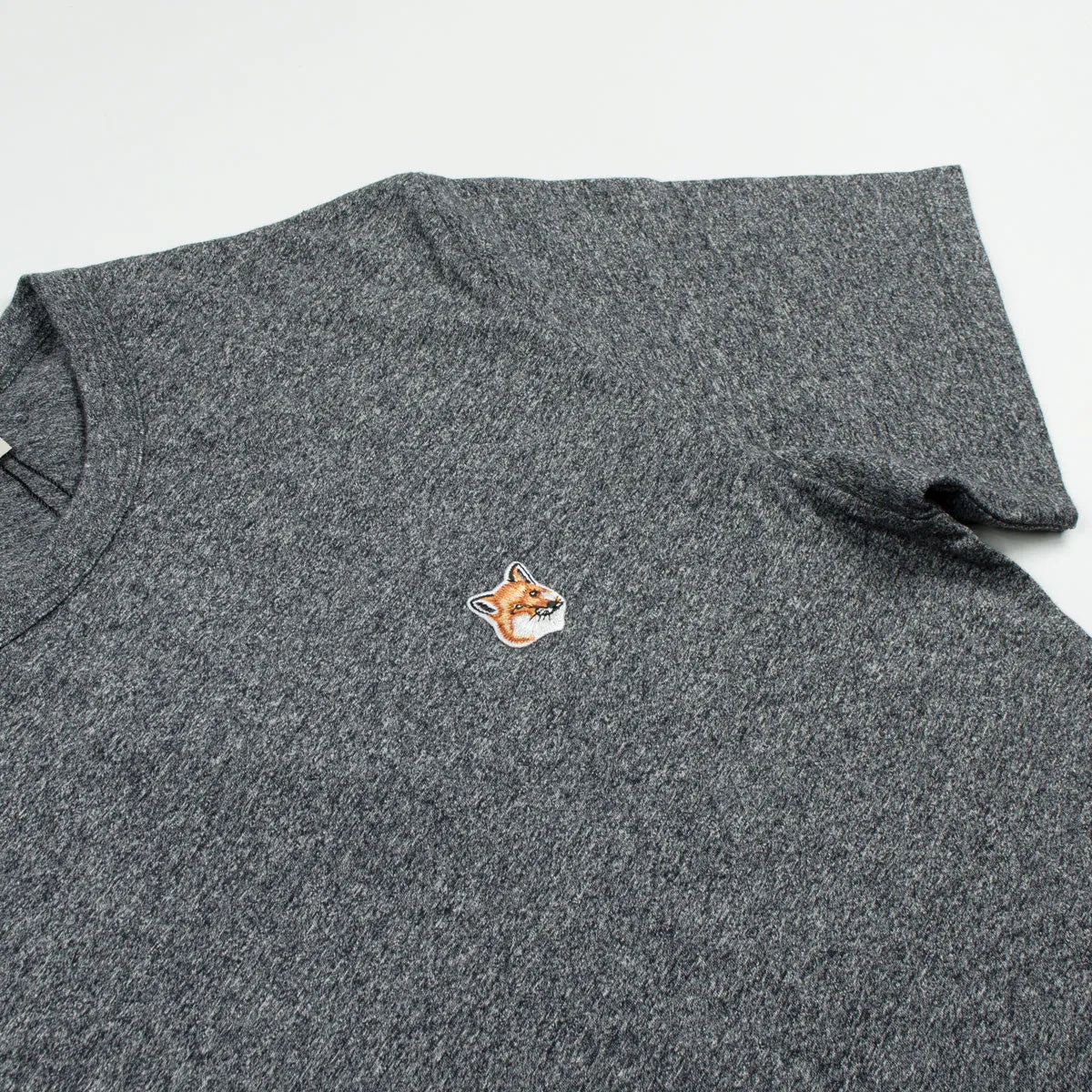 Maison Kitsuné - Fox Head Patch T-shirt - Black Melange