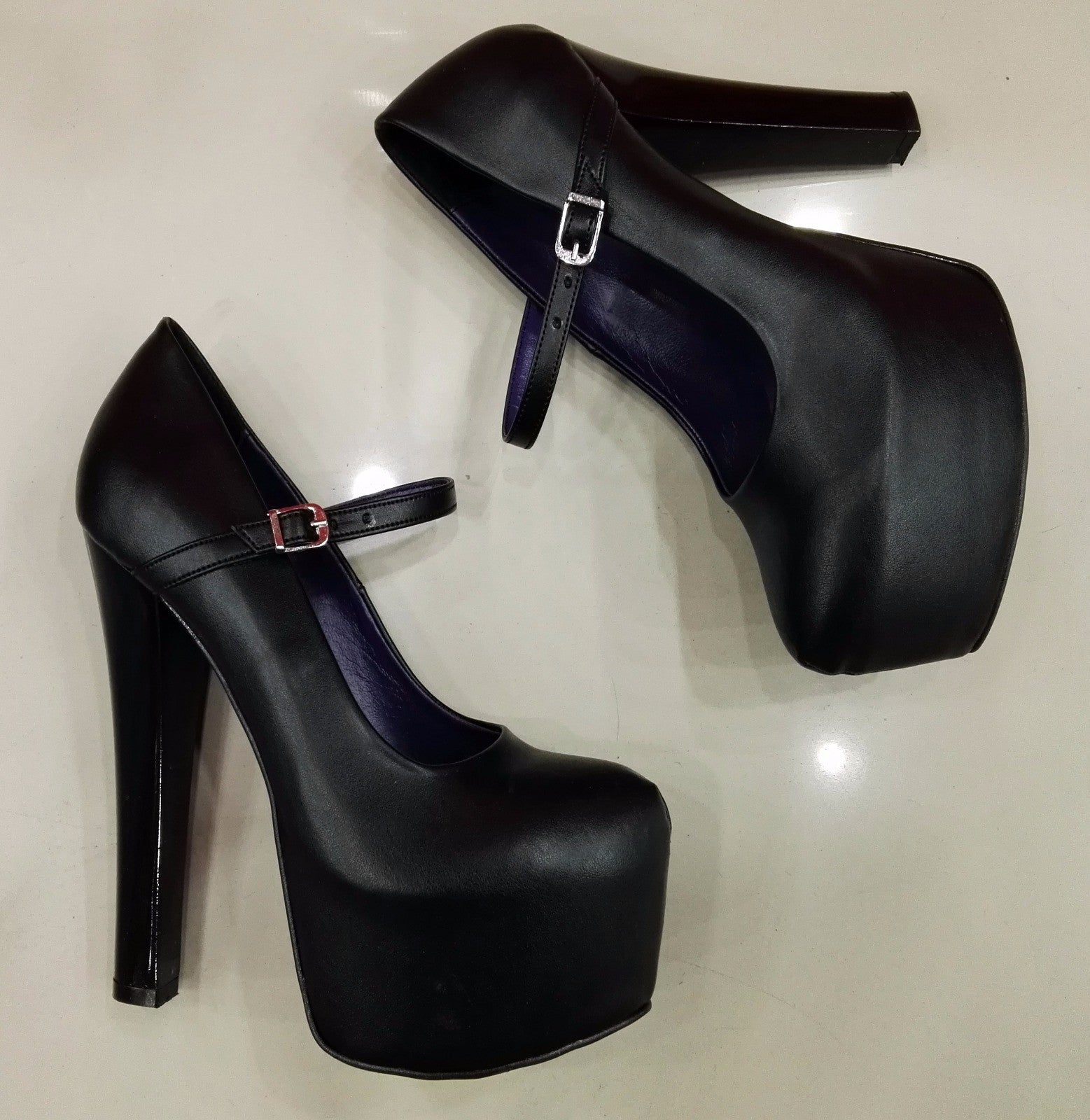 Mary Jane Black Platform High Heels