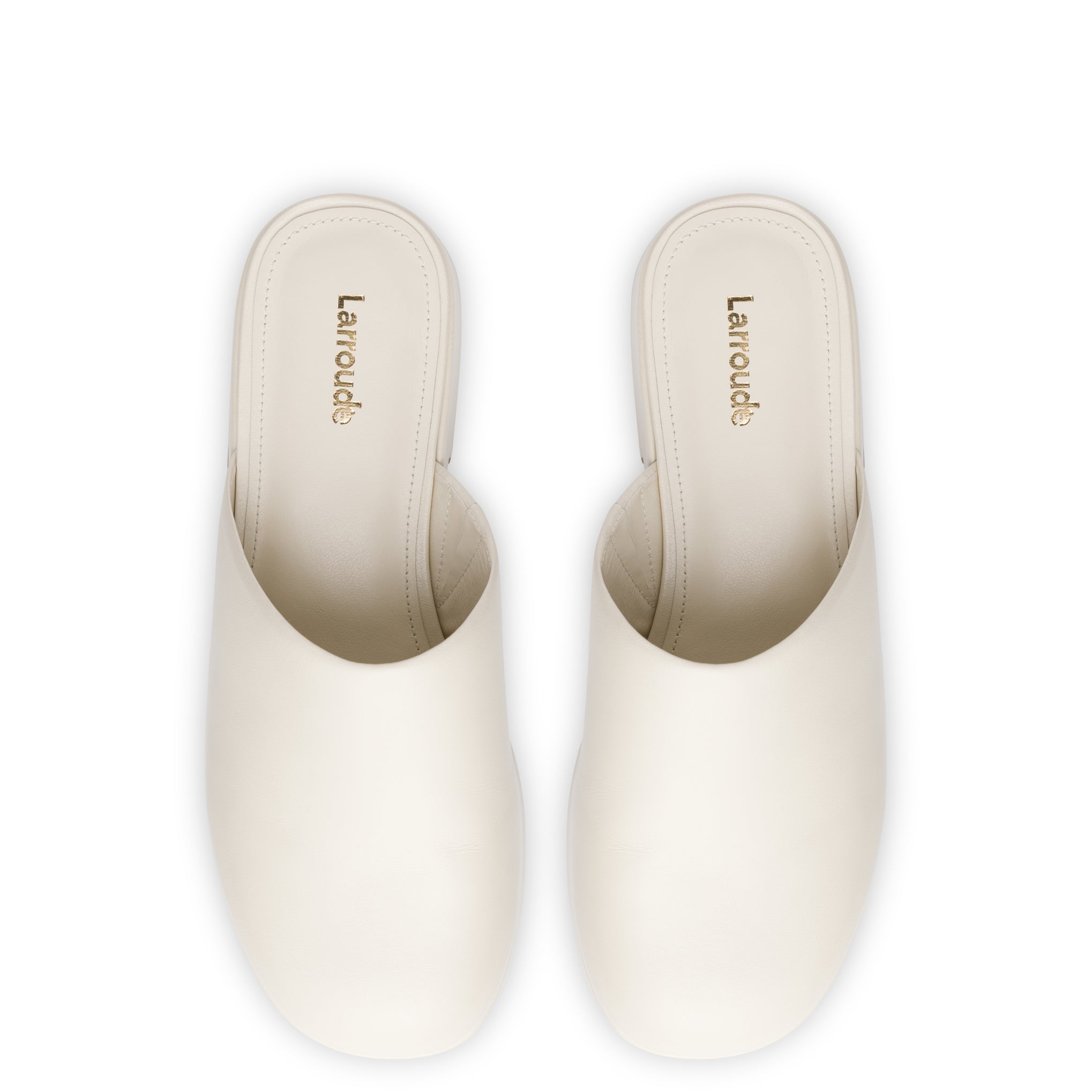 Miso Flatform Clog In Ivory Leather