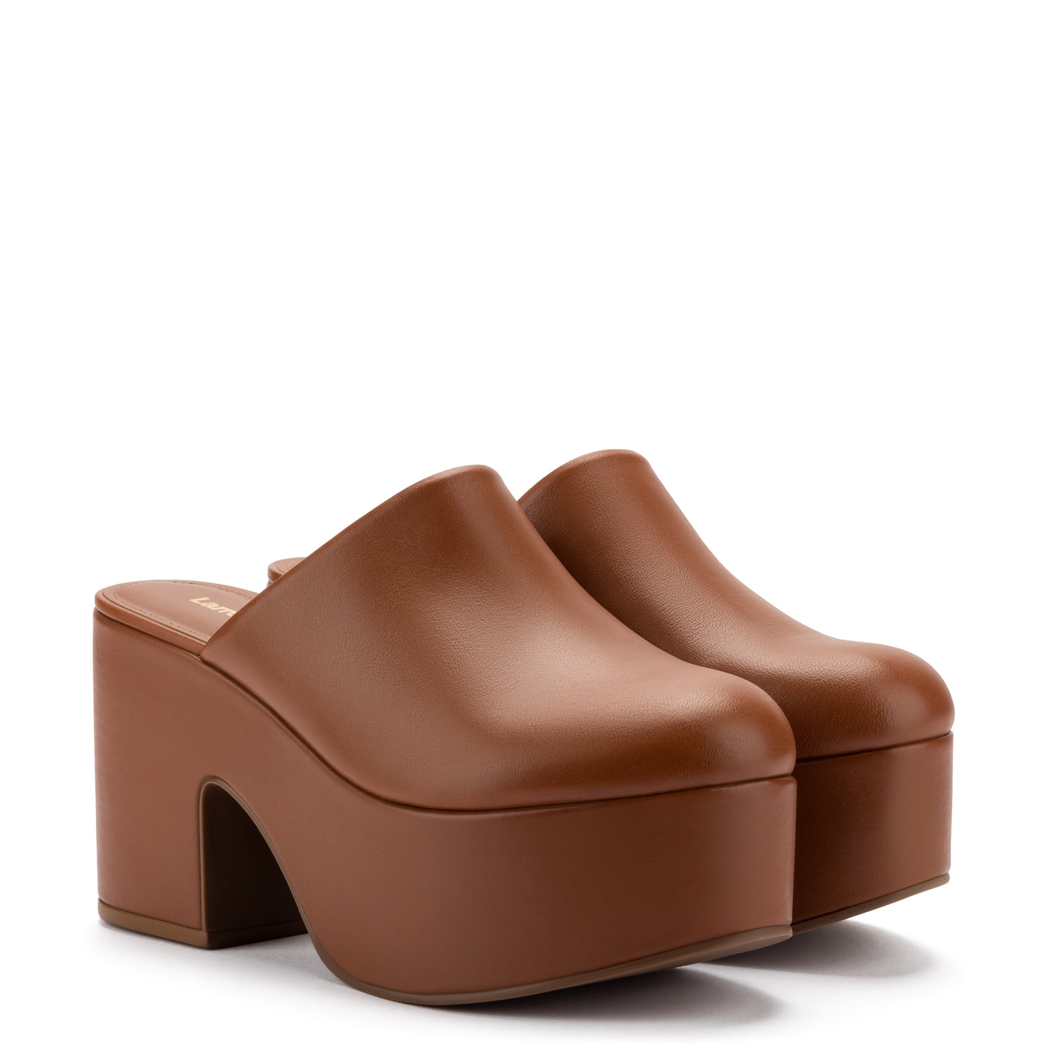 Miso Platform Clog In Caramel Leather