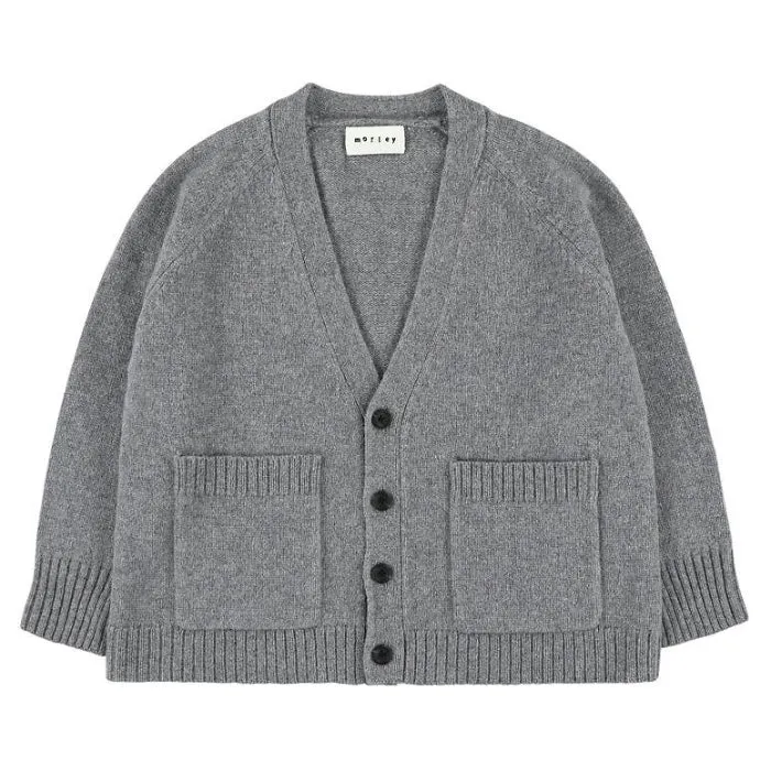 Morley Child Boy Timon Cardigan Sky Grey