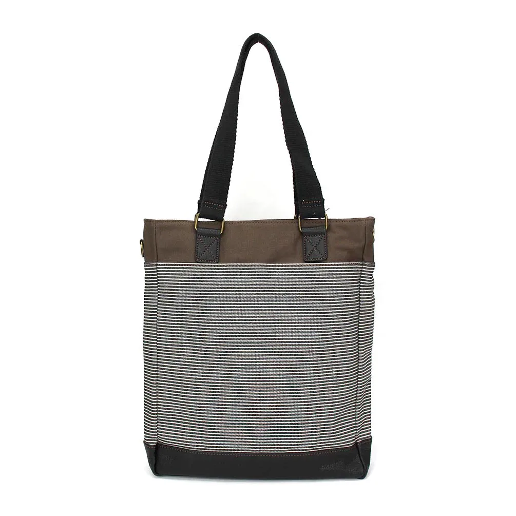 New Panda Work Tote in Black Stripe