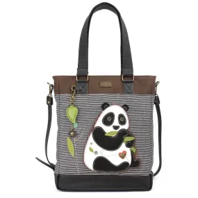 New Panda Work Tote in Black Stripe