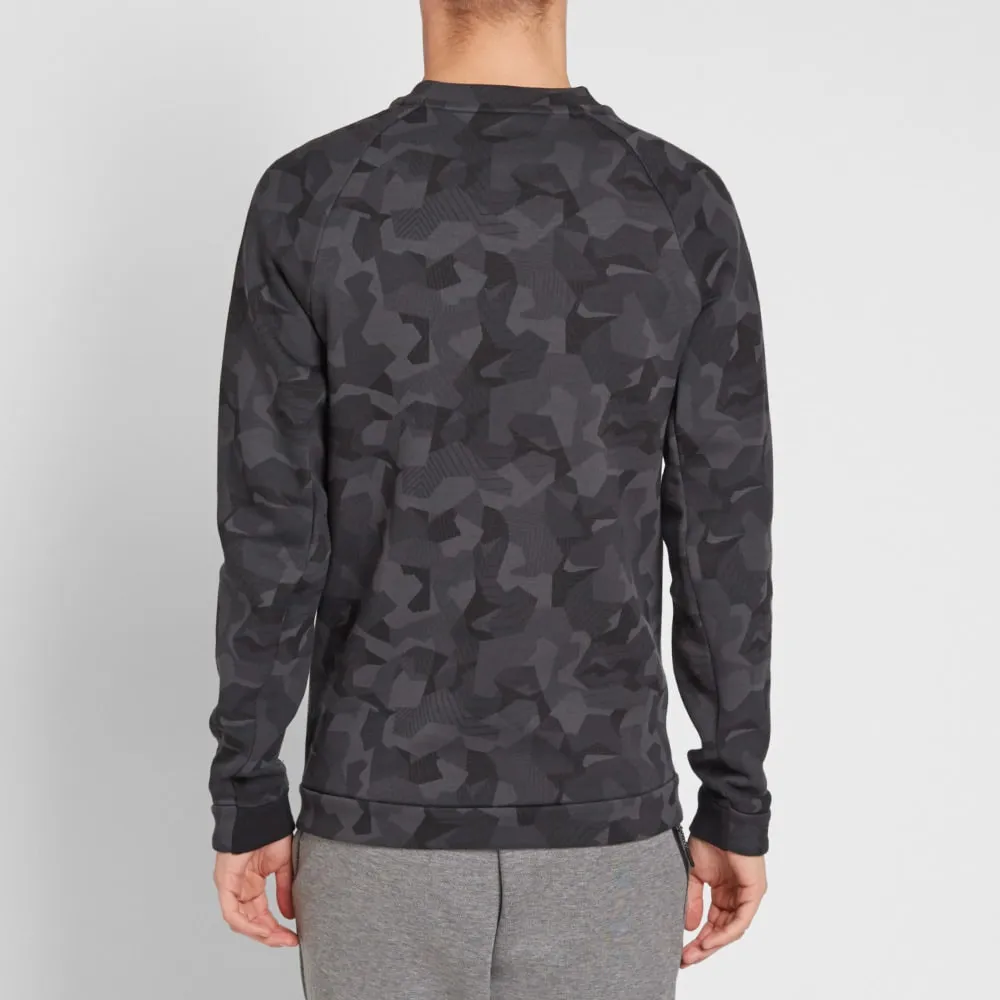 Nike Tech Fleece Camo CrewAnthracite & Black