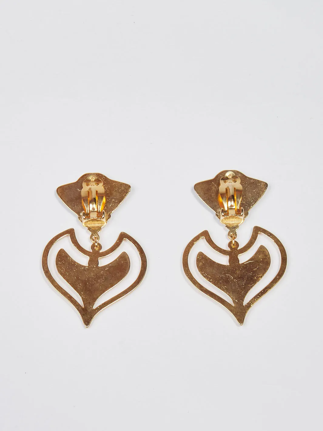 Nina Ricci fox face dangle earrings