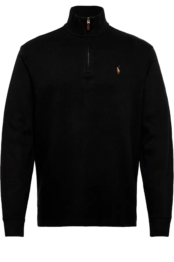 Ralph Lauren 1/4 Zip Logo Pullover Black