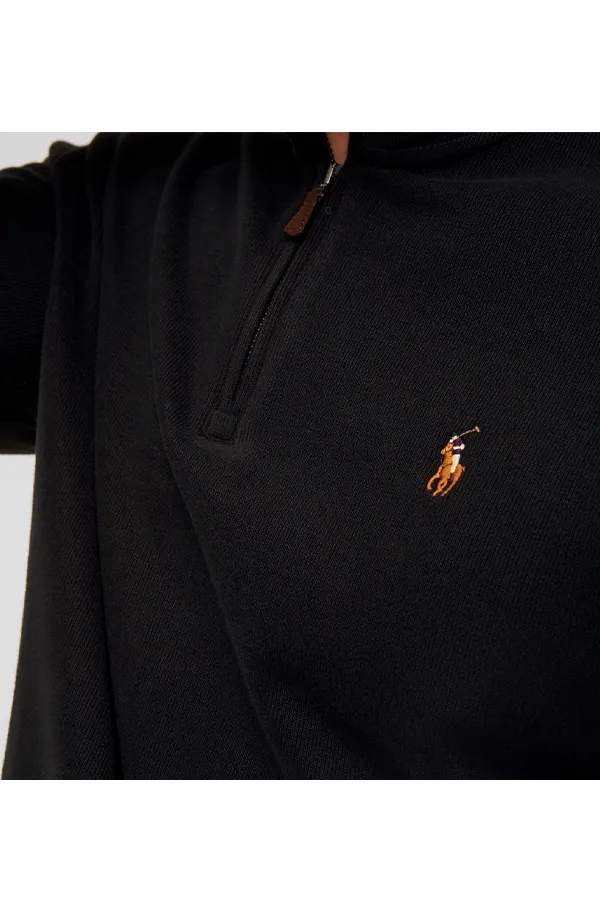 Ralph Lauren 1/4 Zip Logo Pullover Black