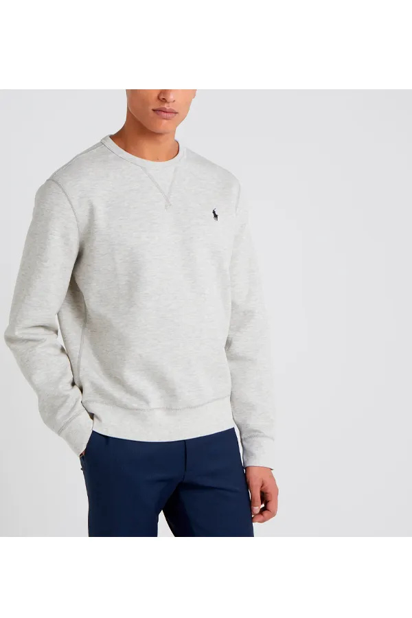 Ralph Lauren Double Knit Sweatshirt Cream Grey