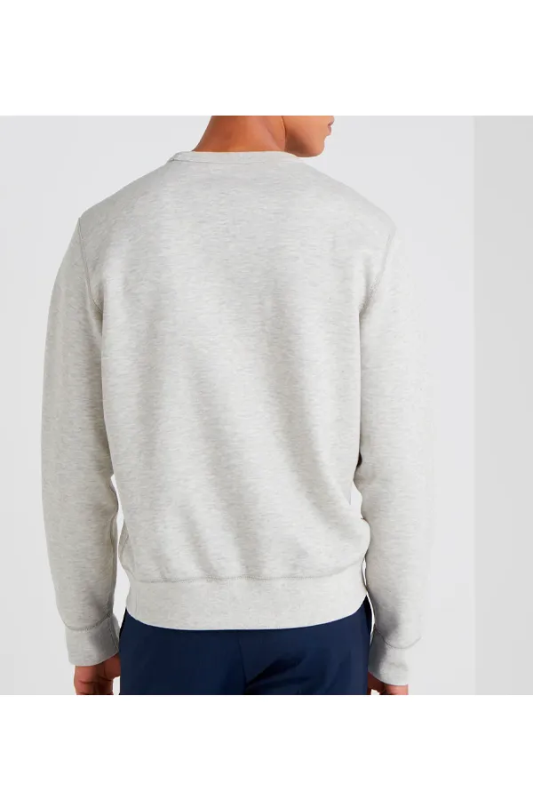 Ralph Lauren Double Knit Sweatshirt Cream Grey