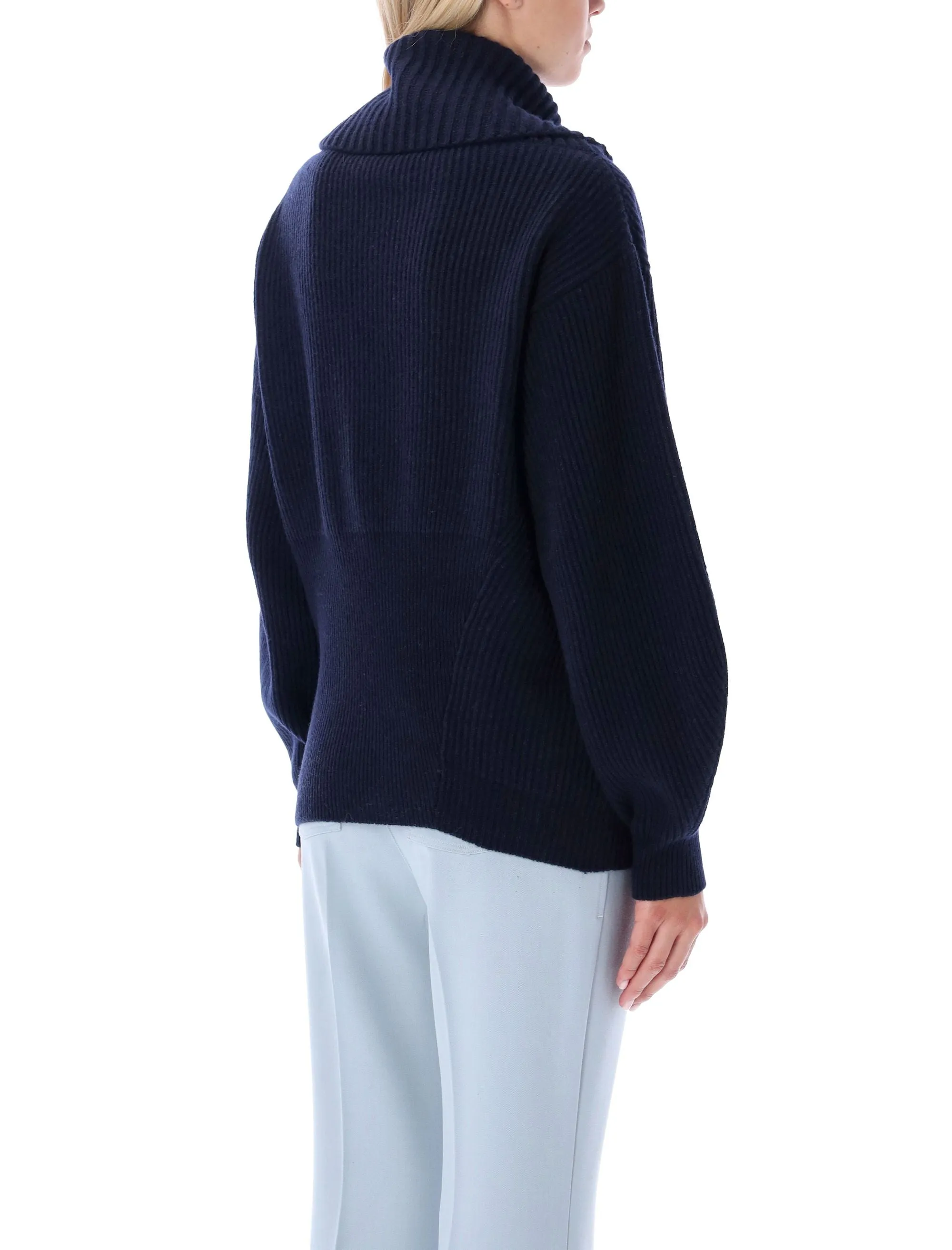 Stella McCartney Asymmetric Button-Embellished Knitted Jumper