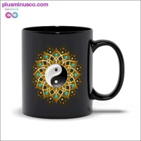 Symbol of Yin Yang Mandala Black Mugs