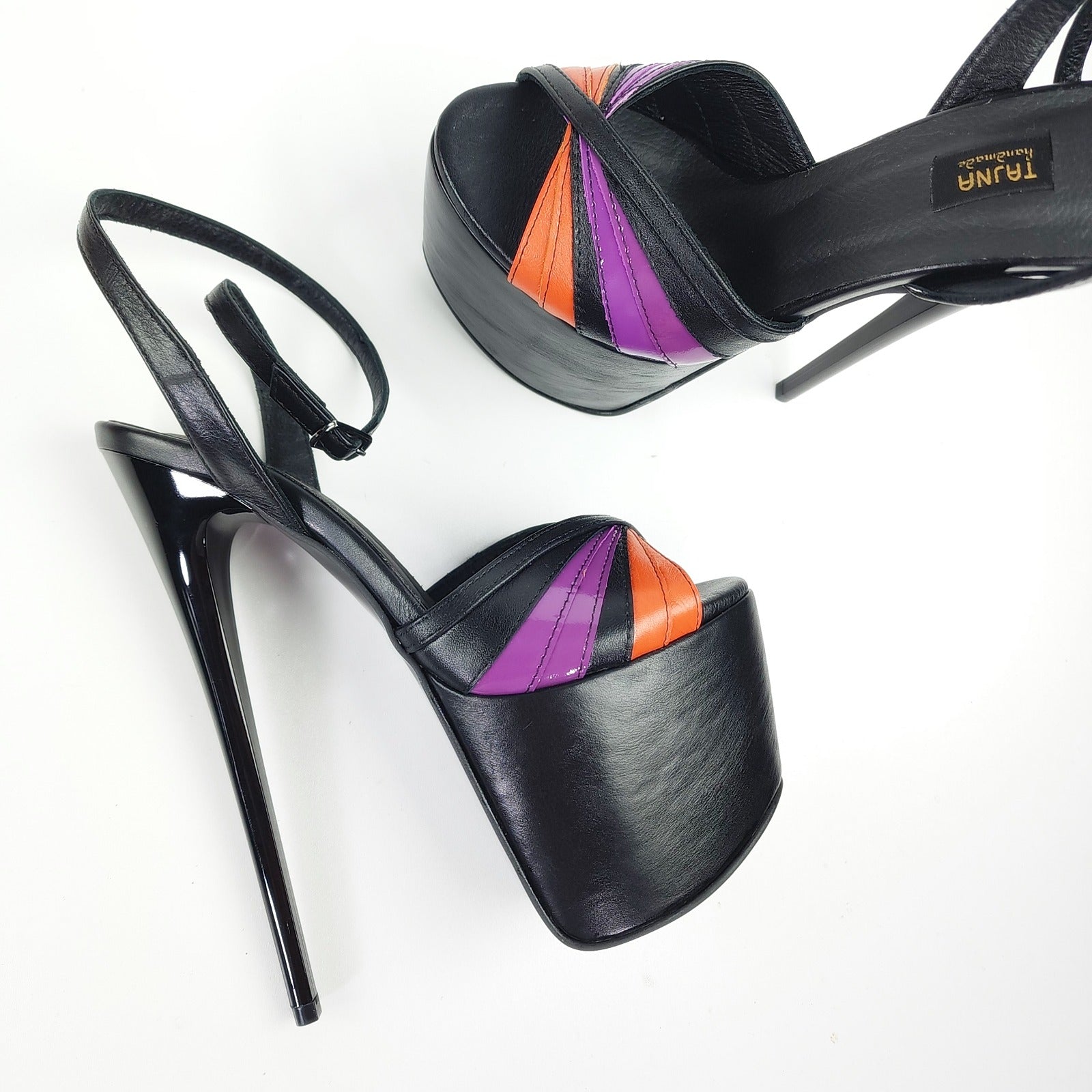 Tri Color Platform High Heels