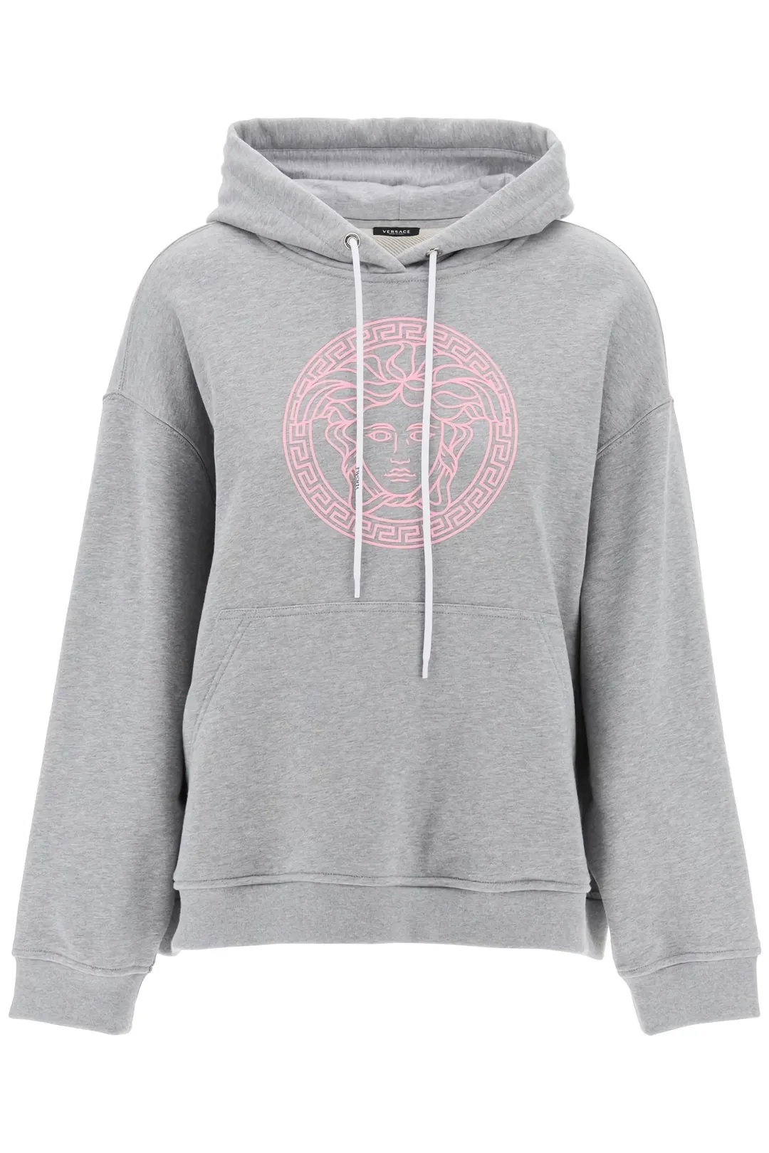 VERSACE  |Long Sleeves Plain Cotton Hoodies & Sweatshirts