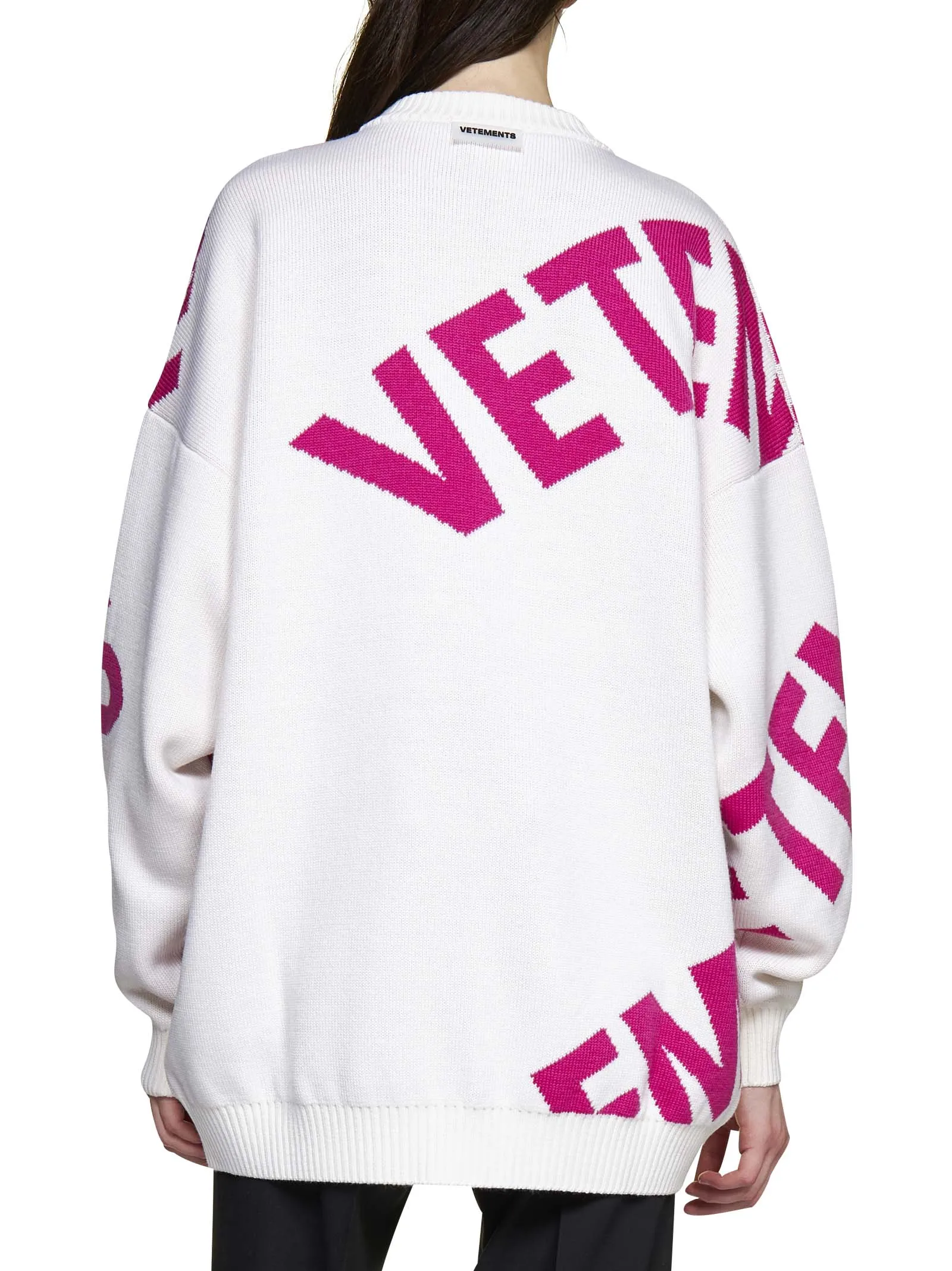 Vetements Intarsia-Logo Crewneck Jumper