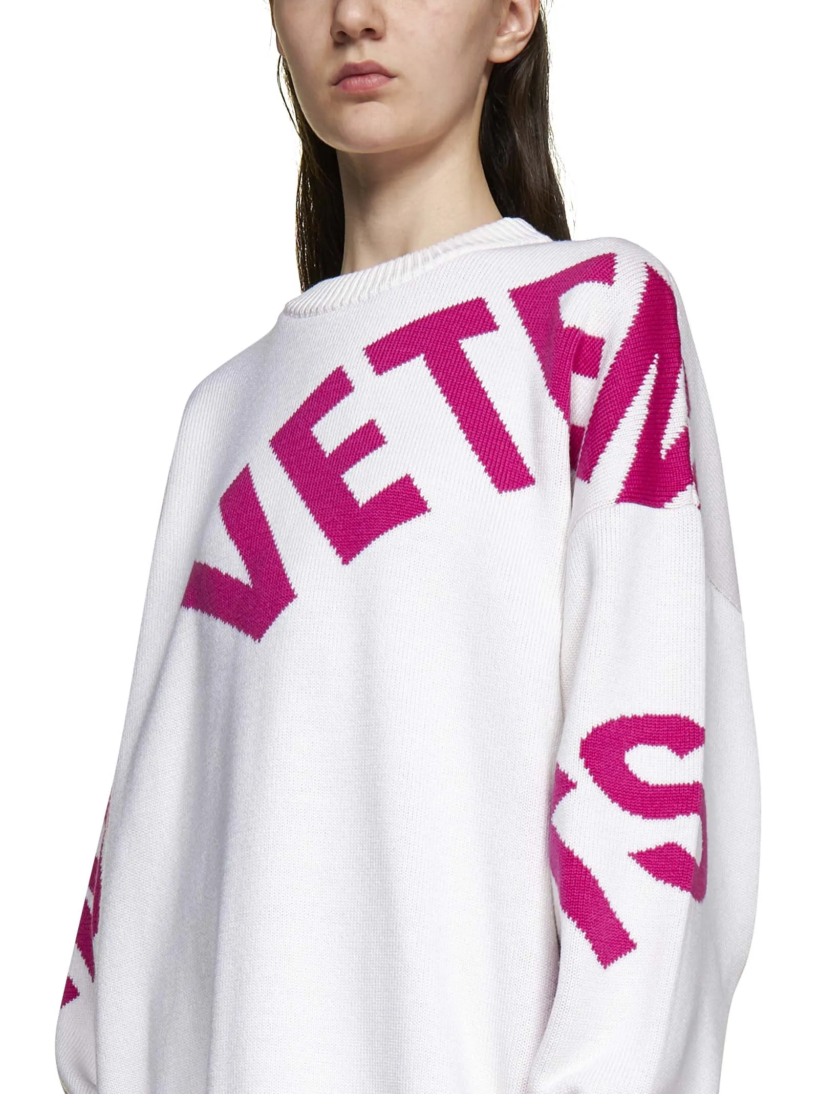 Vetements Intarsia-Logo Crewneck Jumper